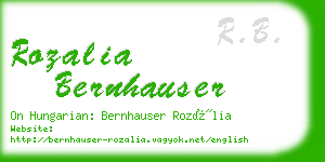 rozalia bernhauser business card